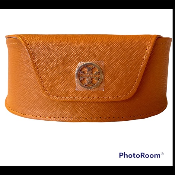 Tory Burch Accessories - Tory Burch Orange Leather Sun/Eyeglass Case